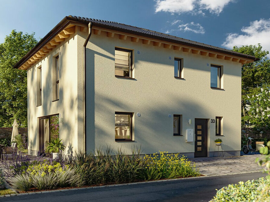 Town&Country Massivhaus, Stadtvilla 137 – Elegance, Straße, Außenansicht