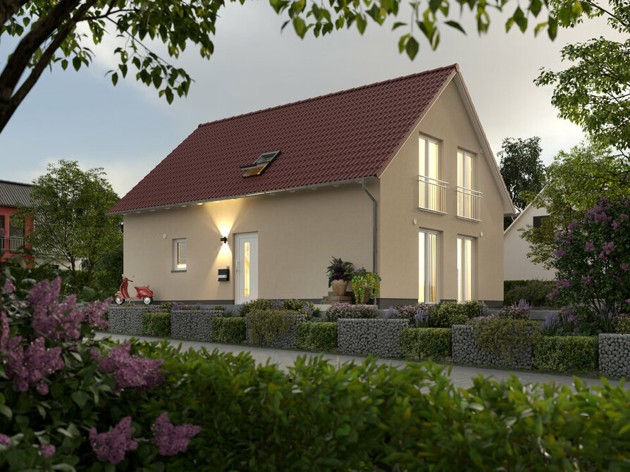 Town&Country Massivhaus, Einfamilienhaus, Bodensee 144 - Trend, Straße Außenansicht