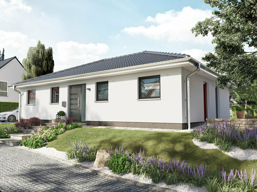 Town&Country Massivhaus, Bungalow 110 - Elegance, Straße Außenansicht