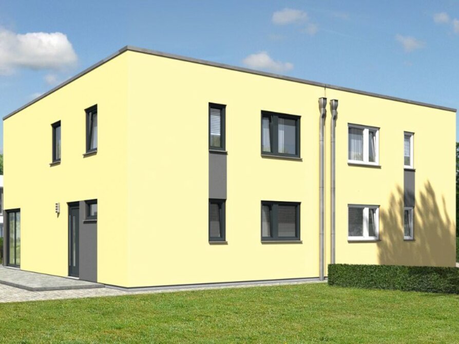 Town&Country Massivhaus, Doppelhaus City 140 – Trend, Garten, Außenansicht