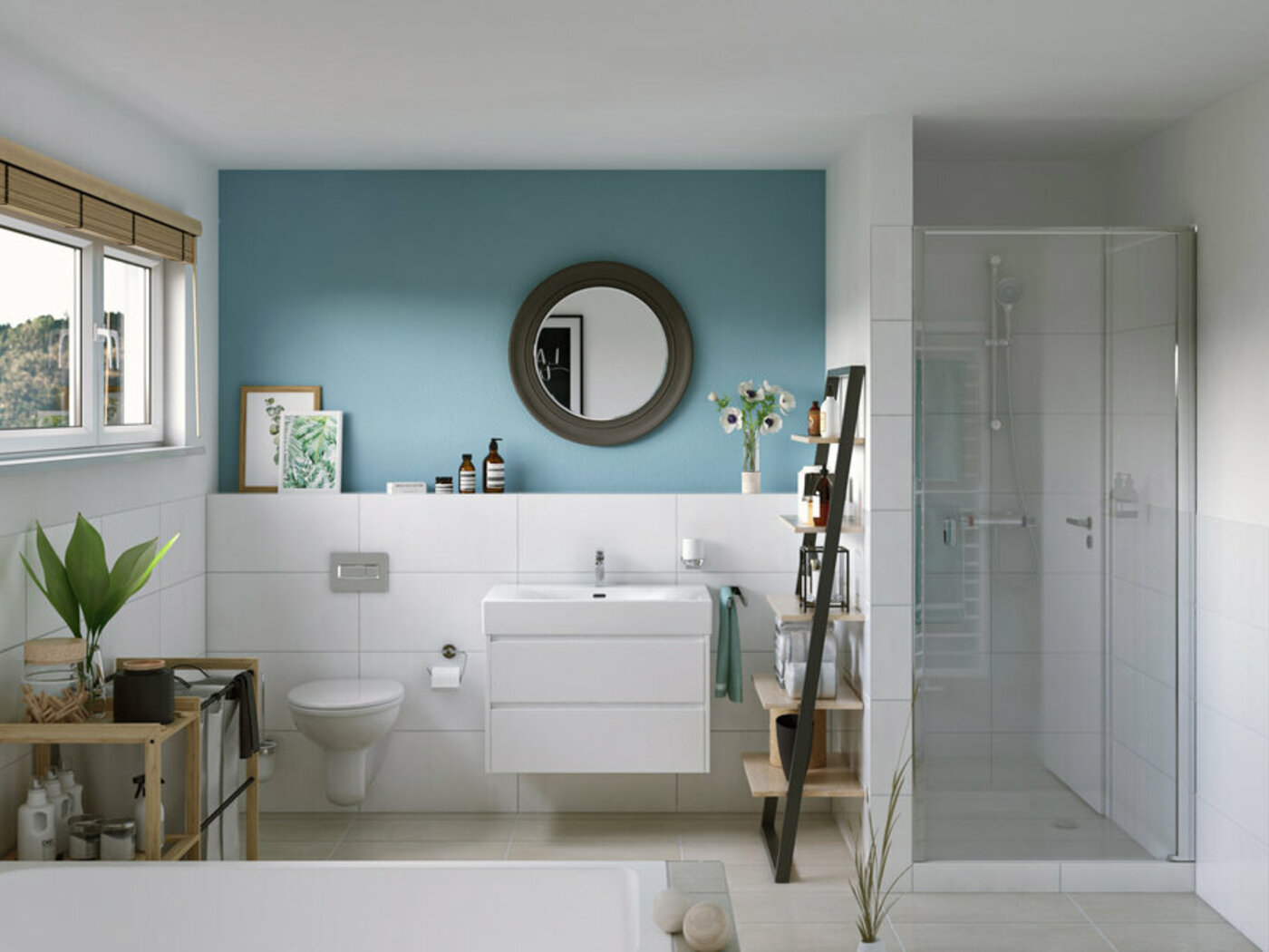 Doppelhaus_Duett_125_Badezimmer Town&Country Massivhaus, Doppelhaus Duett 125 – Badezimmer
