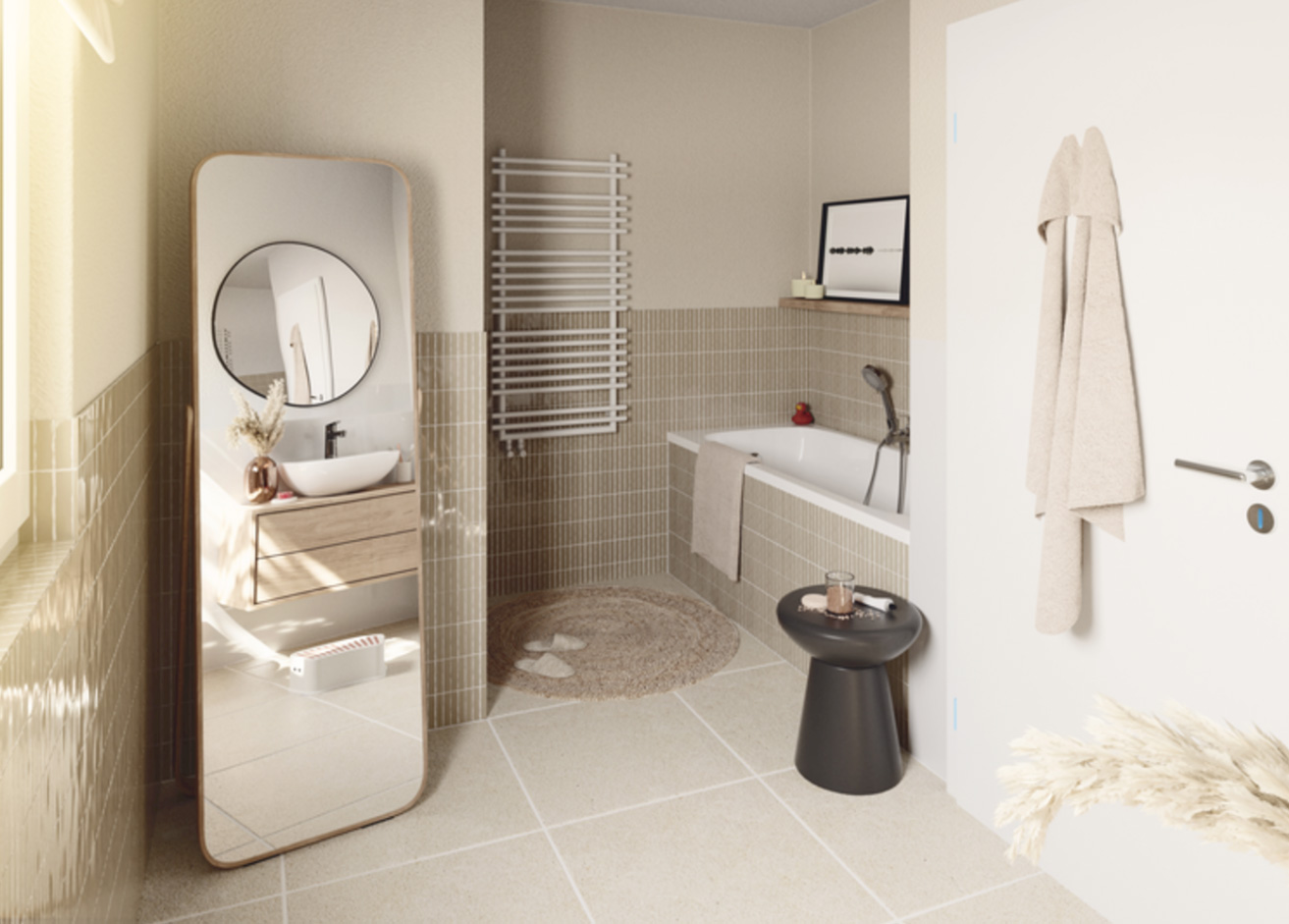 Doppelhaus_Linz_110_Badezimmer Town&Country Massivhaus, Doppelhaus Linz 110 – Badezimmer