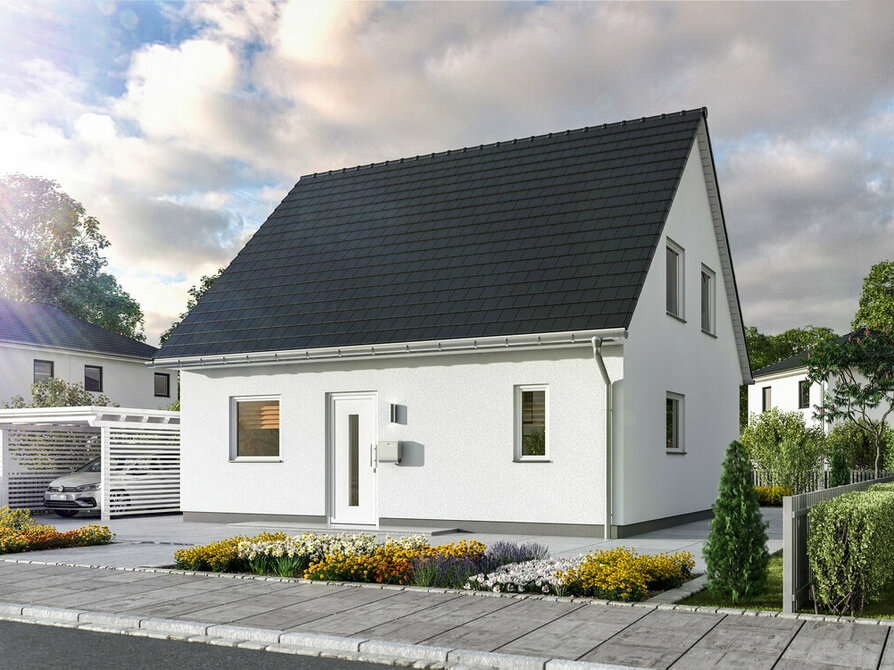 Town&Country Massivhaus, Einfamilienhaus, Flair 128 - Trend, Straße Außenansicht