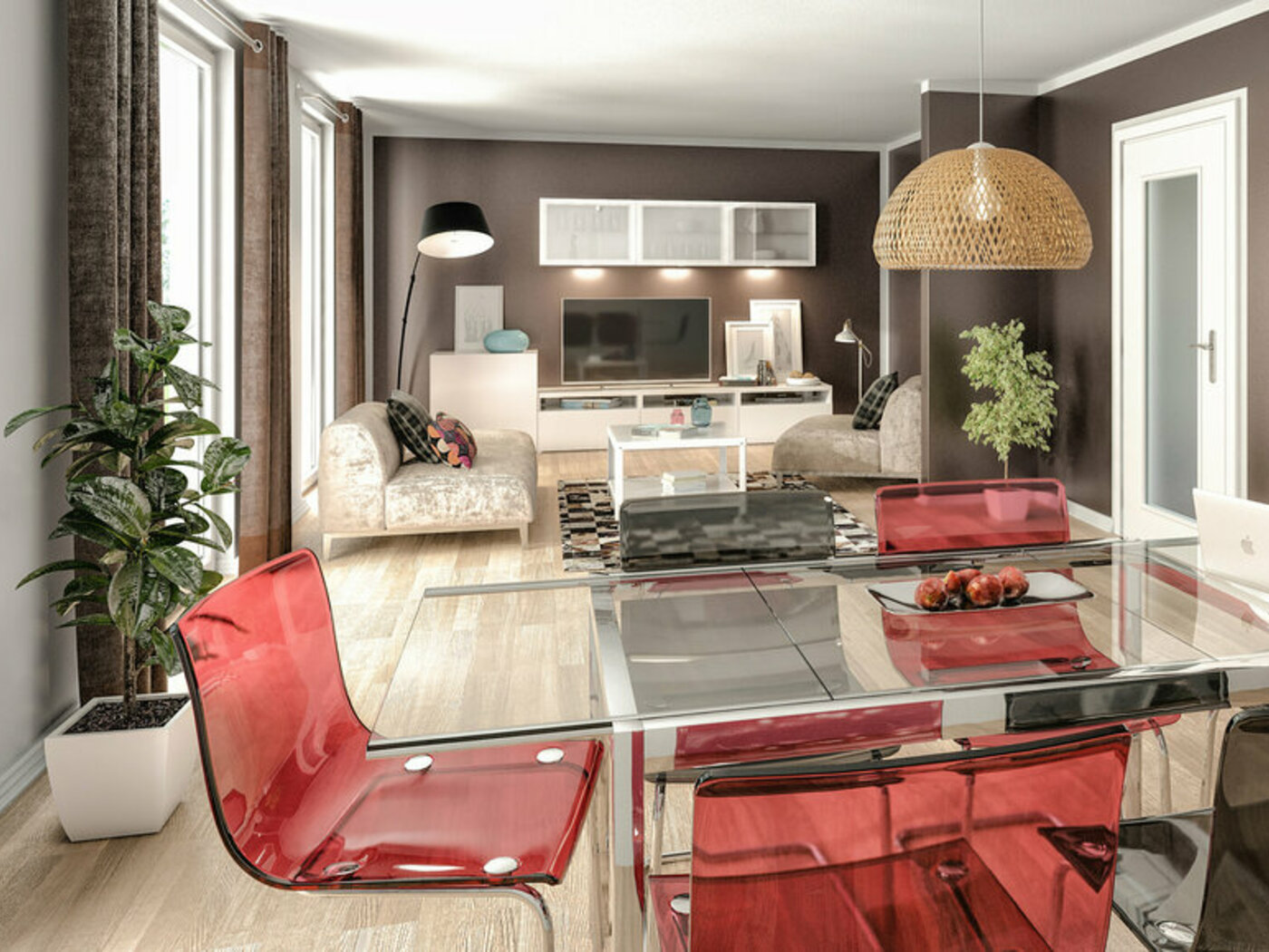 Flair-143-Einfamilienhaus-Wohnzimmer Town&Country Massivhaus, Einfamilienhaus, Flair 143 – Wohnzimmer