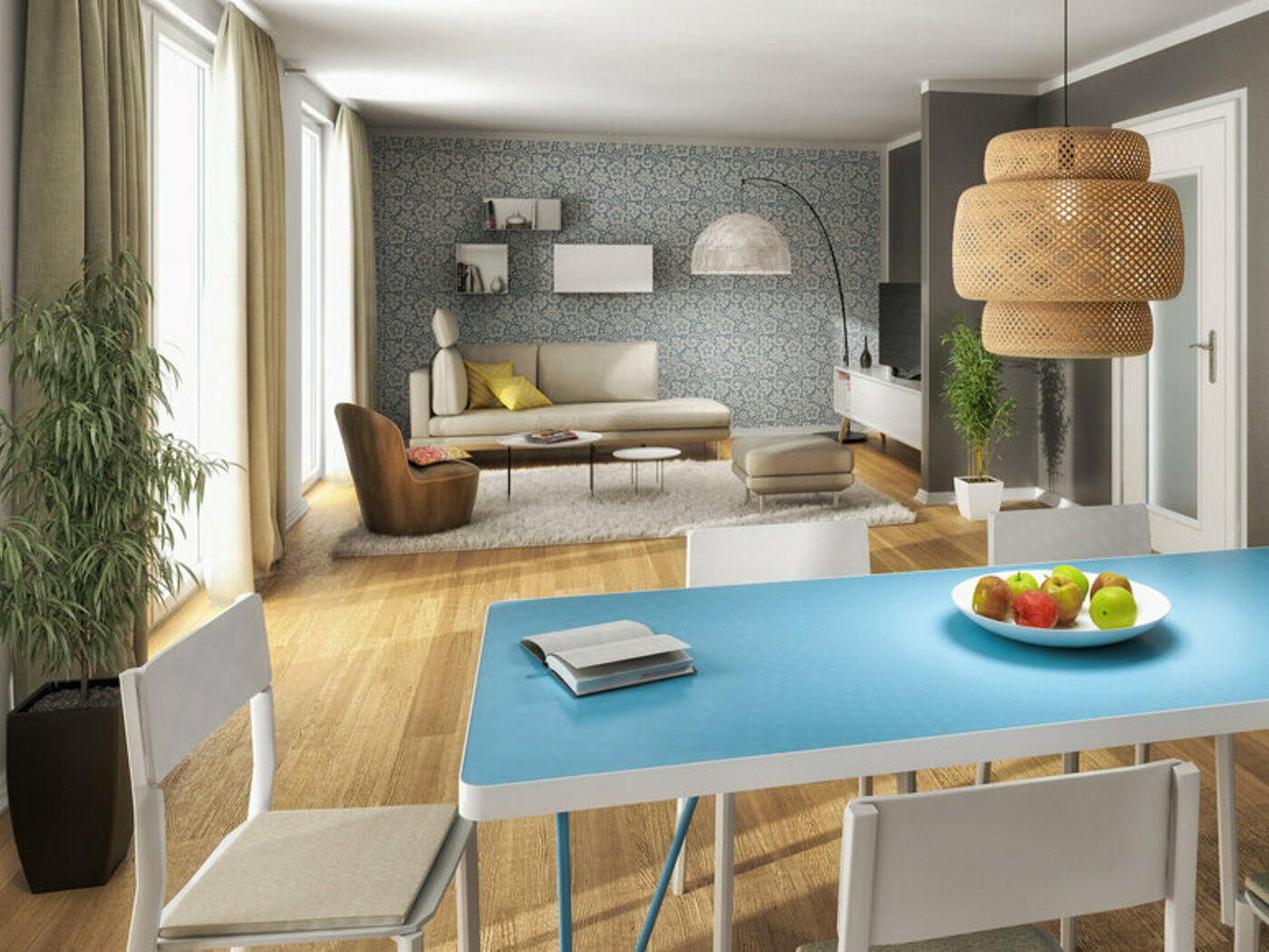 Flair-143-Einfamilienhaus-Wohnzimmer4 Town&Country Massivhaus, Einfamilienhaus, Flair 143 – Wohnzimmer