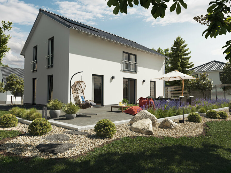 Town&Country Massivhaus, Einfamilienhaus, Landhaus 155 Modern - Elegance, Garten Außenansicht