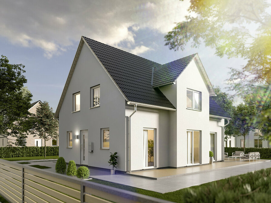 Town&Country Massivhaus, Einfamilienhaus, Lichthaus 162 - Trend, Straße Außenansicht