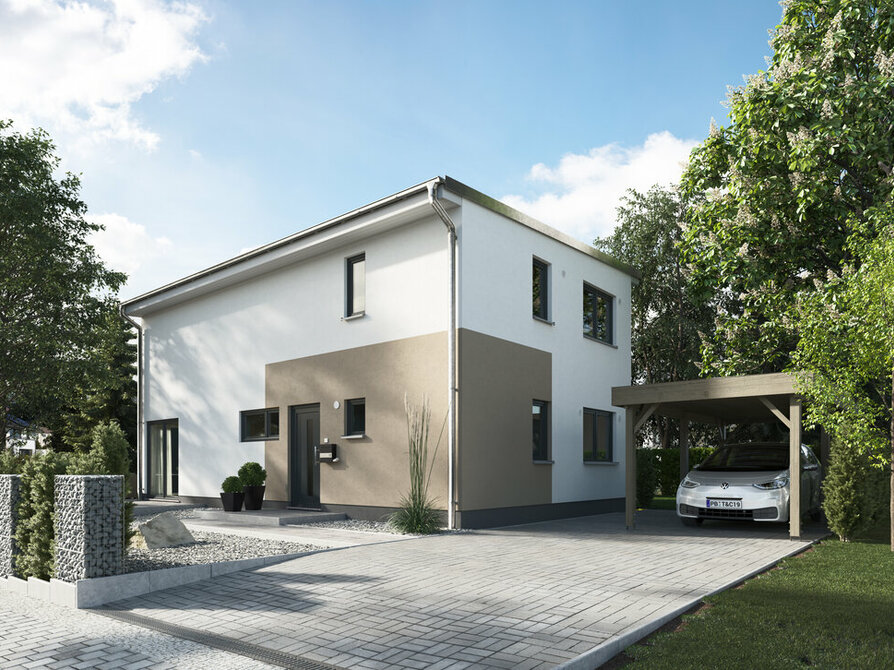 Town&Country Massivhaus, Einfamilienhaus, Stadthaus Aura 139 - Trend, Straße Außenansicht