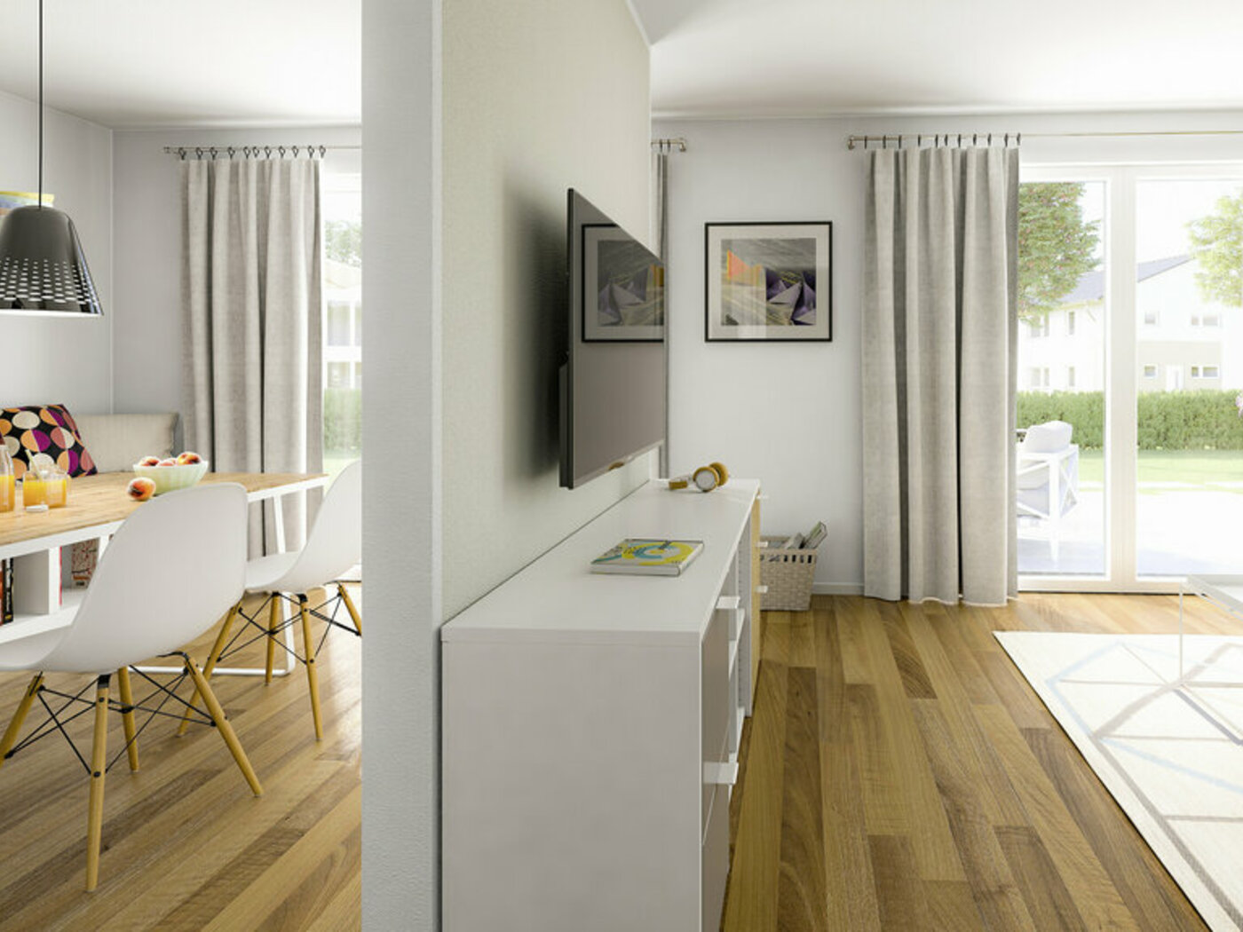 aura-128-einfamilienhaus-wohnzimmer-esszimmer Town&Country Massivhaus, Einfamilienhaus, Aura 128 - Wohnzimmer – Esszimmer