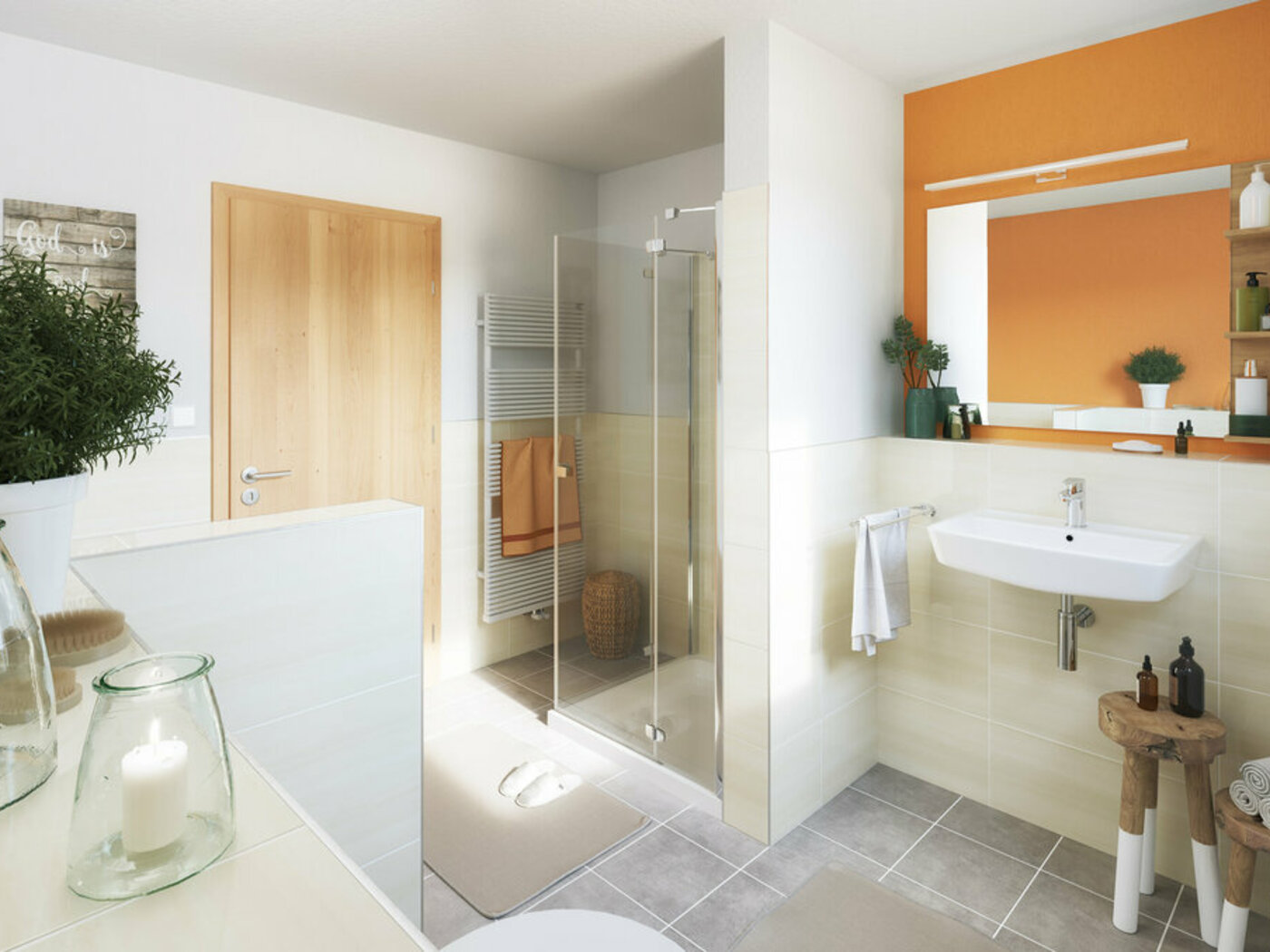 bungalow-110-badezimmer Town&Country Massivhaus, Bungalow 110 - Badezimmer
